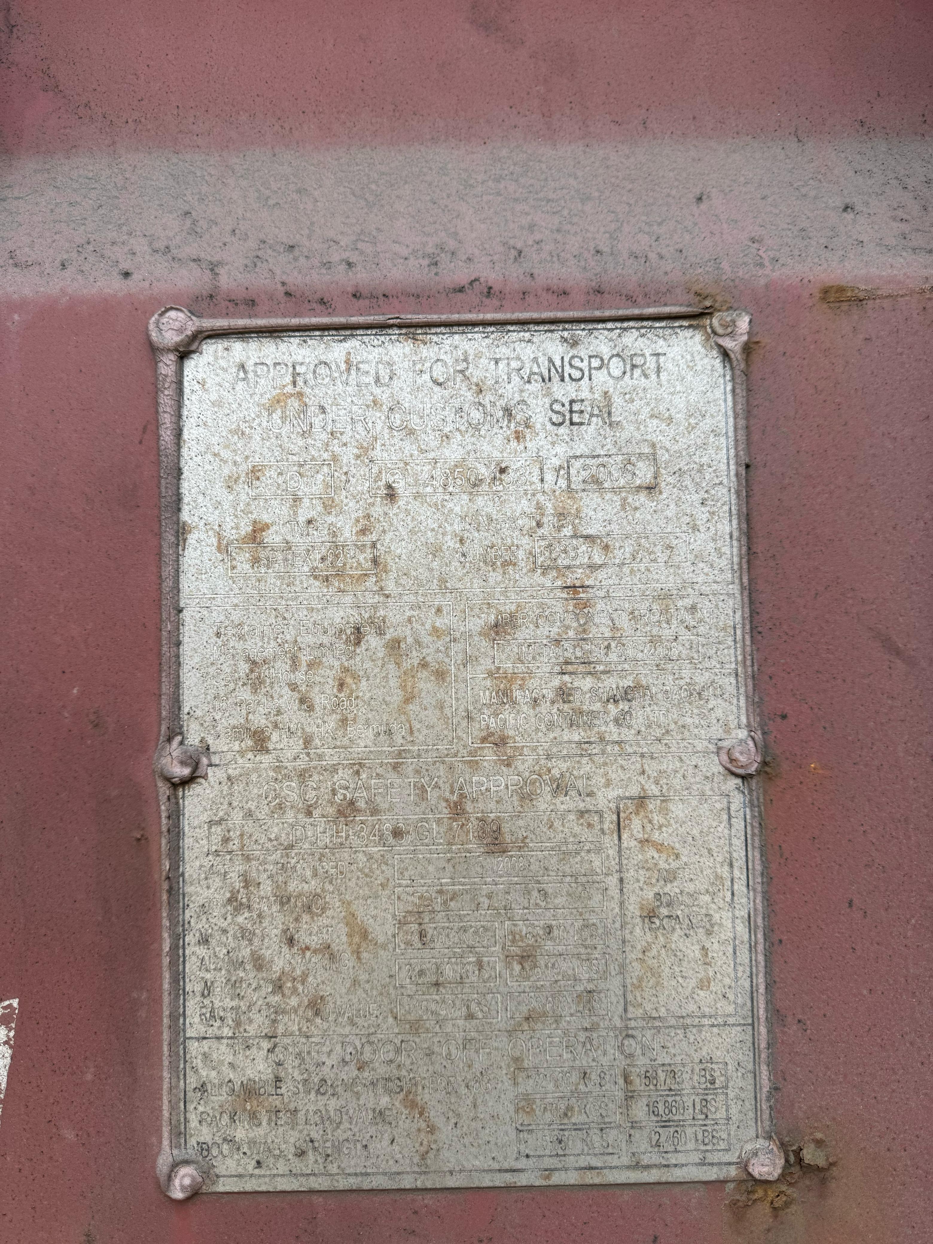 Морской контейнер TGHU1176590